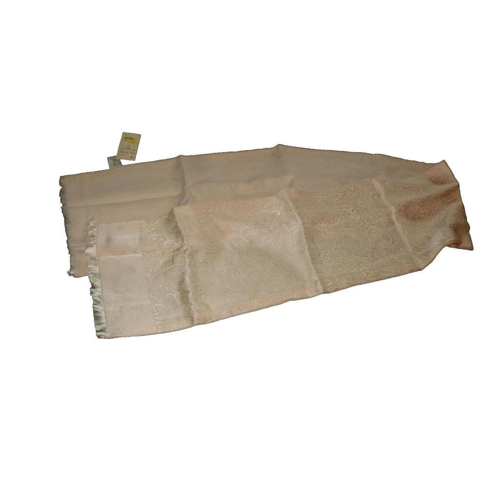 Morgan Taylor Wool Silk Long Reversible Pink Vintage NEW NWT‎ Scarf